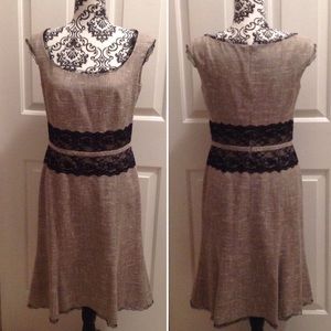 ❤️ ESCADA Tweed Dress Black Lace ❤️